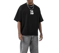 Redbridge by Maksim - Maglietta unisex oversize The End Backprint con scollo rotondo Premium, Nero , XXL