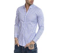 Redbridge Camicia Classica Business Uomo Modern Fit A Maniche Lunghe A Strisce