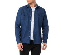 Redbridge Camicia in denim di alta qualità, in cotone, casual, Blu scuro, L