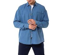 Redbridge Camicia jeans premium denim a maniche lunghe oversize, Blu, M