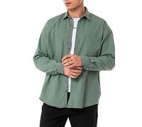 Redbridge Camicia jeans premium denim a maniche lunghe oversize, cachi, M