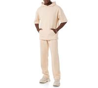 Redbridge - Completo da jogging Basic da uomo, set T-shirt & pantaloni, beige., S