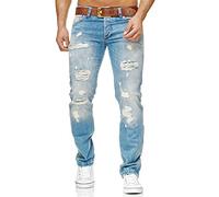 Redbridge, da uomo, pantalone jeans a taglio dritto, strappato, stile light wash