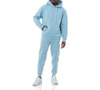 Redbridge Elegante tuta da jogging da uomo set felpa con cappuccio e pantaloni da jogging Premium tuta sportiva vestibilità ampia, Azzurro, XXL