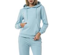 Redbridge Felpa da donna, comoda felpa con cappuccio con tasca a marsupio, look casual per tutti i giorni e il tempo libero, Azzurro, XL