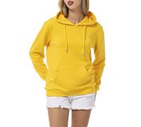 Redbridge Felpa da donna, comoda felpa con cappuccio con tasca a marsupio, look casual per tutti i giorni e il tempo libero, giallo., L