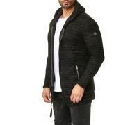 Redbridge Giacca A Maglia Cardigan Pullover Con Cappuccio Zip Hoodie Rough M3632