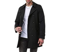 Redbridge Giacca da uomo Trench Cappotto per la mezza stagione Versione leggera, Nero , M