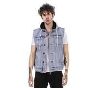 Redbridge Giacca In Denim Per Uomo Gilet Con Cappuccio Casual