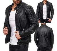 Redbridge Giacca Uomo Arte Giubbotto Pelle Biker Giacca da Mezza Stagione M6056