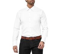 Redbridge Hemd Herren Modern Fit Langarm Business Freizeit Hochzeit Nero Bianco