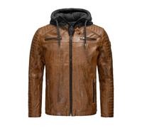 Redbridge Herren Jacke Bikerjacke in Kunstleder Übergangsjacke Mit Kapuze M6013H
