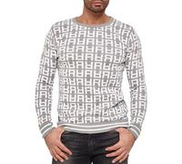 Redbridge Herren Pullover Maglione Felpa Allover Logo A Maniche Lunghe M3096