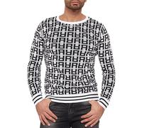 Redbridge Herren Pullover Maglione Felpa Allover Logo A Maniche Lunghe M3096