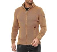 Redbridge Herren Strickjacke Cardigan Slim Reißverschluss Stehkragen M3633