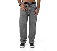 Redbridge Jeans Baggy - Pantaloni larghi in denim look anni '90 - Jeans casual per il tempo libero e lo streetwear, grigio., 46 IT (32W/32L)