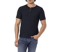 Redbridge Maglietta da uomo a maniche corte con bottoni e struttura a nido d'ape, blu navy, M