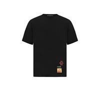 Redbridge Maglietta da uomo a maniche corte con stampa cotone oversize, Nero , S