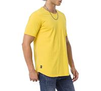Redbridge Maglietta da uomo basic con orlo arrotondato, giallo., XL