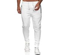 Redbridge Pantalone Sportivo per Uomo Joggers Tuta in Cotone Bianco M