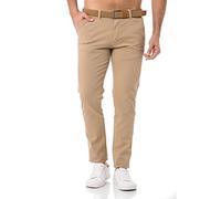 Redbridge Pantaloni chino da uomo con cintura, comodi pantaloni per il tempo libero e il lavoro, sabbia, 44/46 IT (31W/32L)