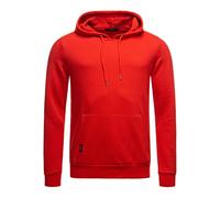 RED BRIDGE Felpa da Uomo con Cappuccio Premium Basic Maglia in Cotone Rosso M