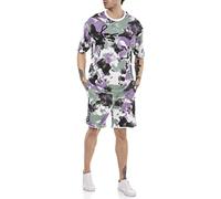 Redbridge Set di 2 magliette e pantaloncini in stile batik, Lila-Batik, S