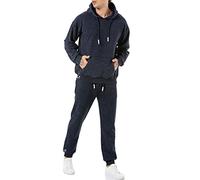 Redbridge Tuta con cappuccio oversize e pantalone jogger, 2 pezzi, tuta da jogging con pantaloni, combinazione premium, Blu scuro, M