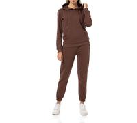 Redbridge Tuta da jogging da donna, comoda in due pezzi, con cappuccio e pantaloni da jogging, casual, per lo sport e la vita quotidiana, marrone, XS