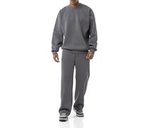 Redbridge Tuta da jogging in due pezzi, comoda tuta da jogging con felpa e pantaloni, tuta loungewear per il tempo libero e la vita quotidiana, grigio., XL