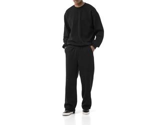 Redbridge Tuta da jogging in due pezzi, comoda tuta da jogging con felpa e pantaloni, tuta loungewear per il tempo libero e la vita quotidiana, Nero , S