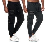 Redbridge Uomo Cargo Pantaloni Jogging Jogger Tempo Libero Sweatpants Doppio Zip