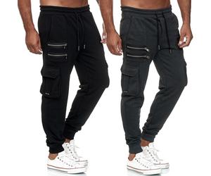 Redbridge Uomo Cargo Pantaloni Jogging Jogger Tempo Libero Sweatpants Doppio Zip
