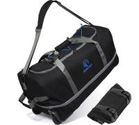 REDCAMP Borsa pieghevole Duffle con ruote, impermeabile extra grande viaggio bagagli con ruote per viaggio, 140 l espandibile-nero, 140L, Borsa da viaggio espandibile con ruota