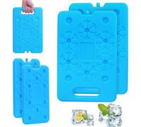 REDCAMP Confezione da 4 blocchi di ghiaccio per borsa frigo, 800 ml x 2 e 400 ml, 2 blocchi riutilizzabili per congelatore, grandi blocchi di ghiaccio di lunga durata per borse termiche, portapranzo