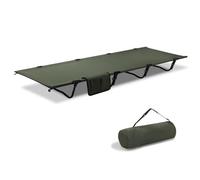 REDCAMP Letto da campeggio ultraleggero, portatile, per adulti fino a 150 kg, pieghevole, leggero, pieghevole, per escursioni, viaggi, casa, ufficio, giardino, facile da montare, verde scuro