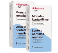 Redcare Lente a contatto mensile -4,5 Diottrie Set da 2 2x1 pz Lenti a