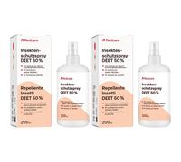 Redcare Spray repellente per insetti DEET 50% Set da 2 2x200 ml Spray