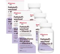 Redcare Vita Metabolismo dei grassi + Vitamina D Set da 3 3x180 pz Cap