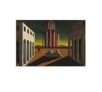 REDCHAMBER Piazza D'Italia Giorgio De Chirico pittore poster artistico da parete stampa su tela poster opera d'arte decorazione per la stanza (40 x 60 cm)