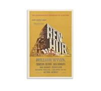 REDCHAMBER Poster artistico da parete con film di Chase di Ben-Hur degli anni '50, stampa artistica su tela, 40 x 60 cm
