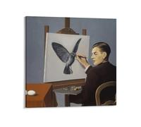 REDCHAMBER Poster artistico da parete dell'artista surrealista belga René Magritte La Chiaroveggenza, poster decorativo per la casa, 70 x 70 cm