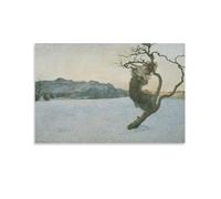REDCHAMBER Poster con stampa artistica su tela, motivo: Giovanni Segantini con le madri malvagie, 40 x 60 cm