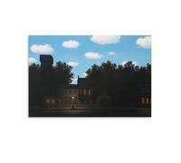 REDCHAMBER Poster da parete con immagine surrealista belga René Magritte L'Empire Des Lumieres, stampa artistica da parete su tela, poster artistico per ambienti estetici, 60 x 90 cm