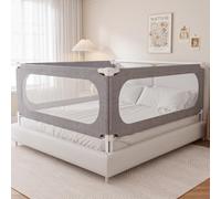 Redcoutt Sponda Letto Bambini Barriera, da 3 Pezzi con Traversa per la Testiera, Altezza Regolabile e Design Anticaduta; Compatibile con Letti Matrimoniali Standard (180x200cm)