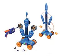 RedCrab 2 in 1 Gioco di Lancio e Tiro per Bambini, Bersaglio Elettrico Automatico con Luce e Suono, 1 Pistola Giocattolo e 8 Freccette in Schiuma, Gioco Interno Esterno Regalo Compleanno Natale