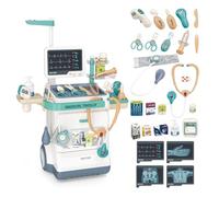 RedCrab Kit Dottore Bambino, Medici Carrello Gioco Finto con 26 Accessori: Stetoscopio e Attrezzature Mediche, Giochi di Ruolo Regalo Giocattolo Educativo per Bambini 3 anni+ Ragazzi e Ragazze