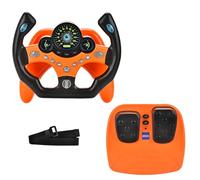 RedCrab Volante Giocattolo per Auto con Pedale del Freno e Dell'acceleratore, 360° Simulatore di Guida Bambini con Funzioni Luminose e Sonore, Regalo Educativo Precoce per Bambini