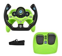 RedCrab Volante Giocattolo per Auto con Pedale del Freno e Dell'acceleratore, 360° Simulatore di Guida Bambini con Funzioni Luminose e Sonore, Regalo Educativo Precoce per Bambini