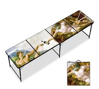 RedCupShop® Bierpong Tavolo 'Creazione della birra' | Pieghevole e portatile, impermeabile e resistente ai graffi | Gioco per feste per adulti (solo tavolo)